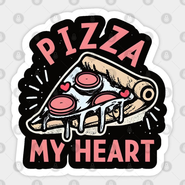 Pizza MY Heart Sticker by Shopkreativco